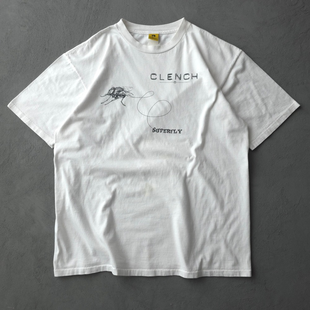 Vintage 90s Clench White T-shirt Large Superfly Oversized